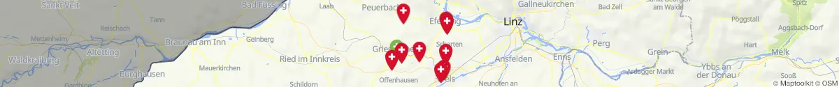 Kartenansicht für Apotheken-Notdienste in der Nähe von Sankt Marienkirchen an der Polsenz (Eferding, Oberösterreich)